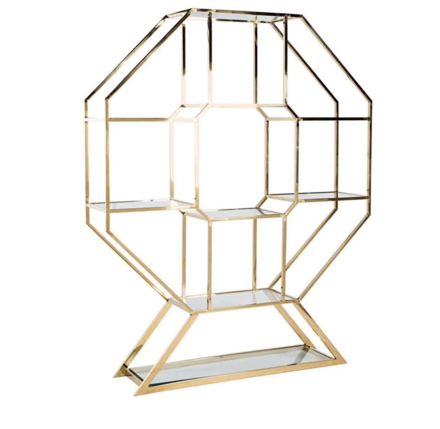 Octagon Gold Shelf Ideal Room Decor