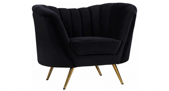 Black Tufted Side Chair
