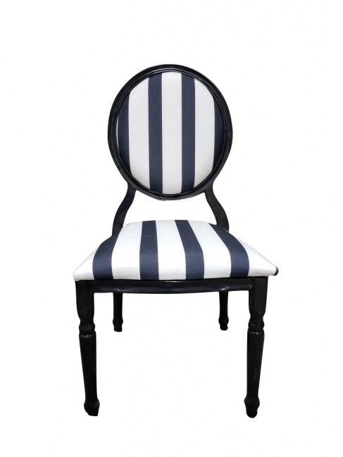 Black and White Marie Antoinette Chair