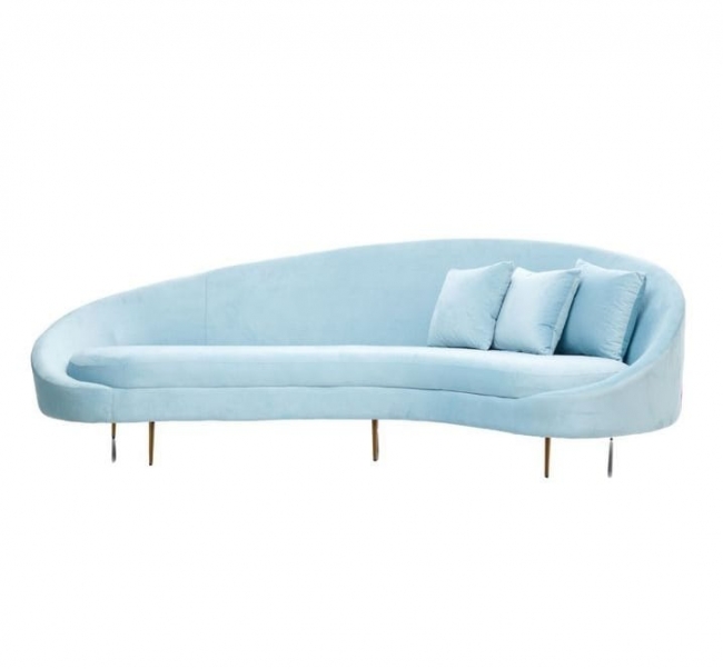 Blue Modern Chaise 