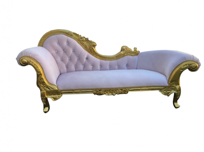 Blush and Gold Chaise