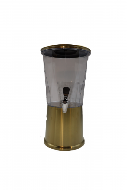 Clear and Gold Beverage Dispenser