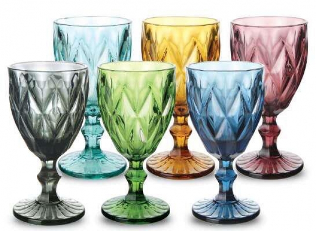 Colorful Water Goblets