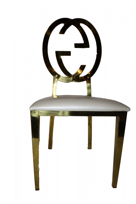  Gold and White Gucci Chair 