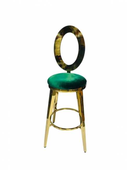 Emerald and Gold Oz Barstool