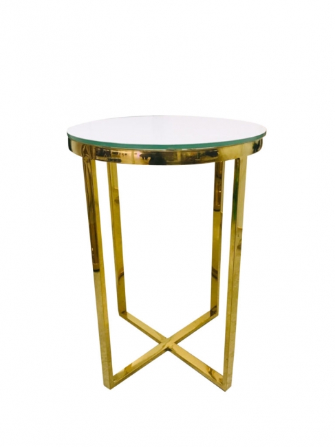 Gold Frosted End Table