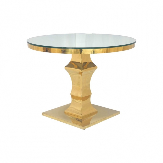Gold Marble Column Cake Table