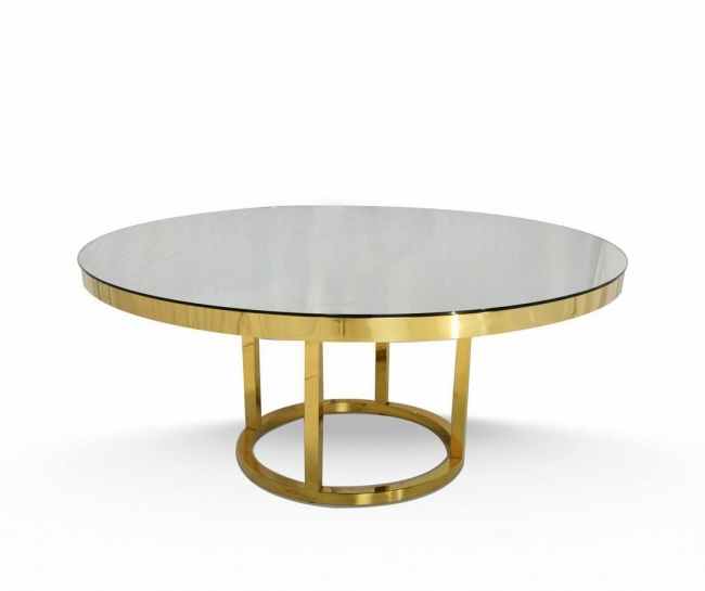 Gold Mirror Round Table