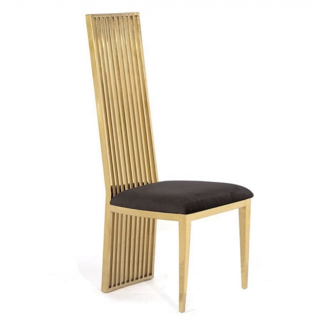 Gold and Black Long Elegance Chair