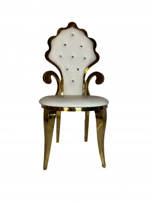 Gold and White Empress Chair 