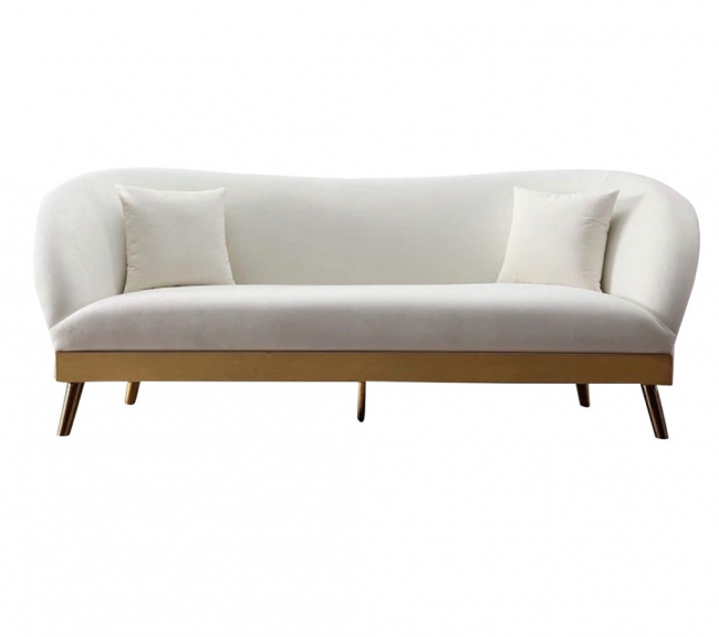 Ivory and Gold Sofa