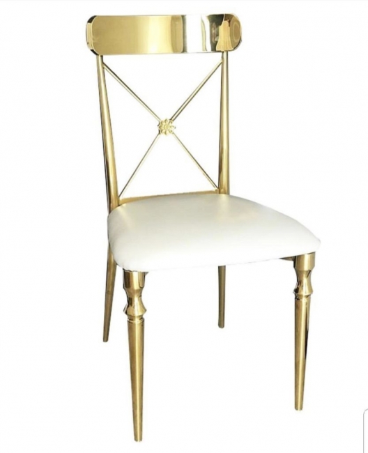 Modern Gold Crossback Chair
