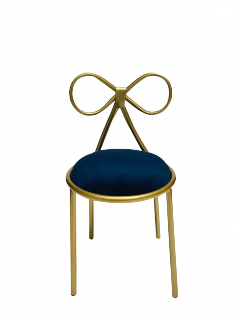 Navy Bow Chair