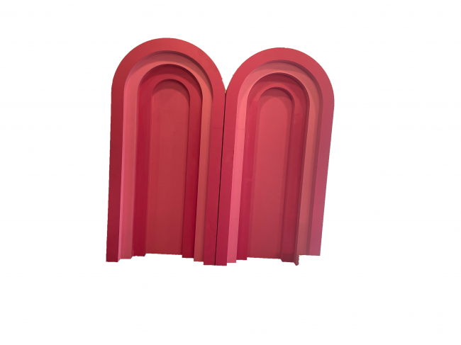 Pink Arch Wall Panel