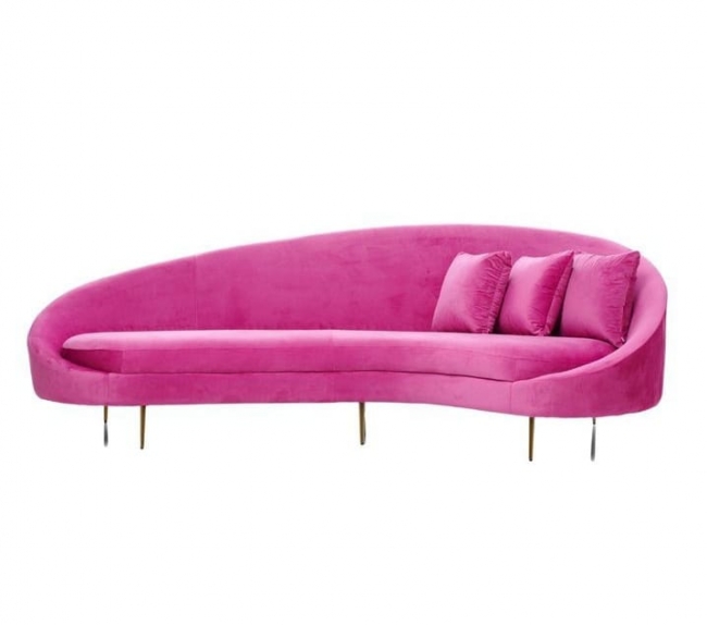 Pink Modern Chaise 