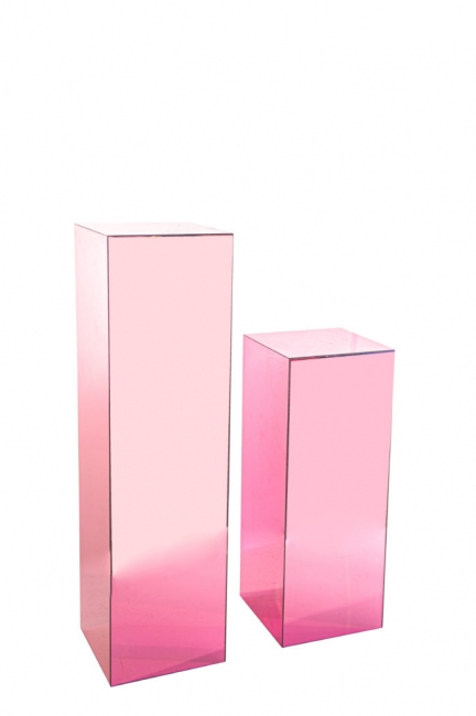 Pink Mirrored Pedestals