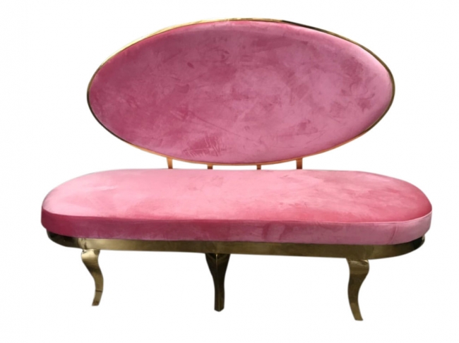 Pink Oval Back Sofa