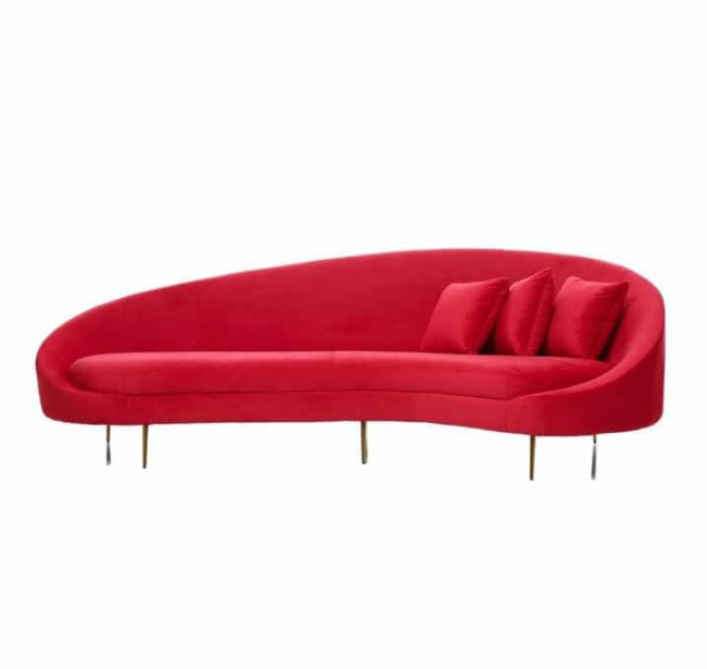 Red Modern Chaise 