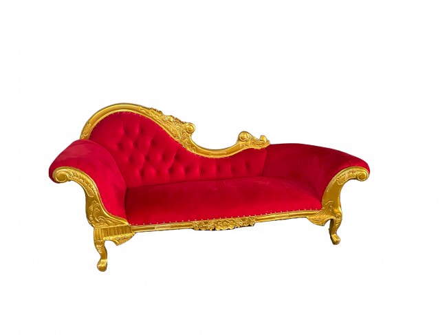 Red and Gold Chaise 