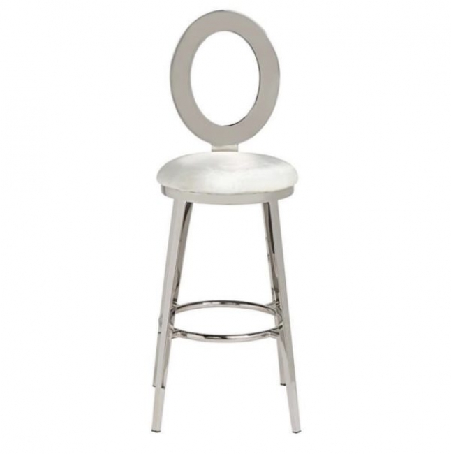 Silver and White Oz Barstool