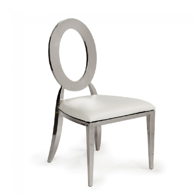Silver and White Oz Chair
