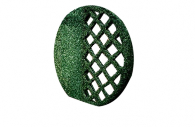 Solid and Lattice Round Grass Wall