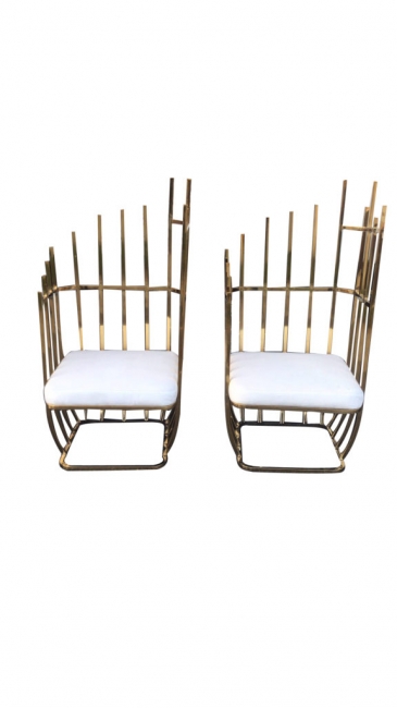 Spiked Side Chairs – Gold