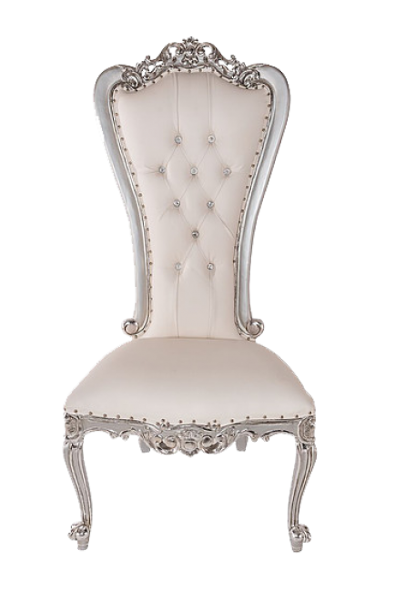 White and Silver Crown Throne