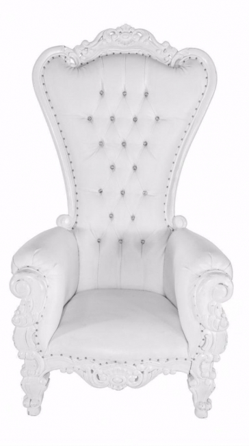 White on White Throne Chair