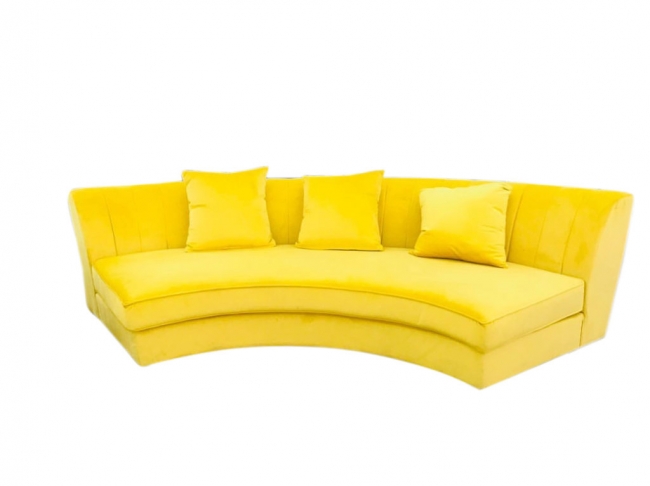 Yellow Curved Sofa